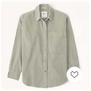 Abercrombie & Fitch Oversize Corduroy Shirt - Size XS